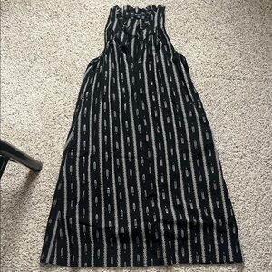 Madewell Black and White Patterned Sleeveless Dress XS
